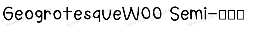 GeogrotesqueW00 Semi字体转换